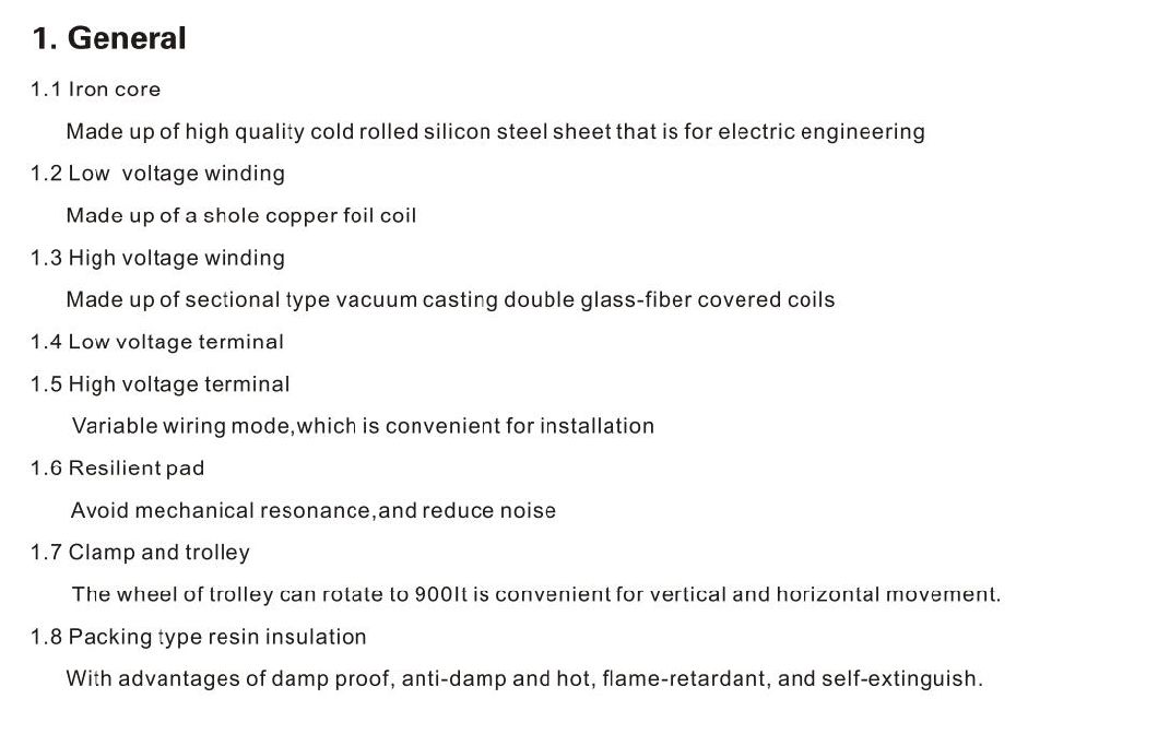 Scb13-10kv Epoxy Resin Cast Dry Transformer; ISO9001 Passed High Voltage Power Transformer