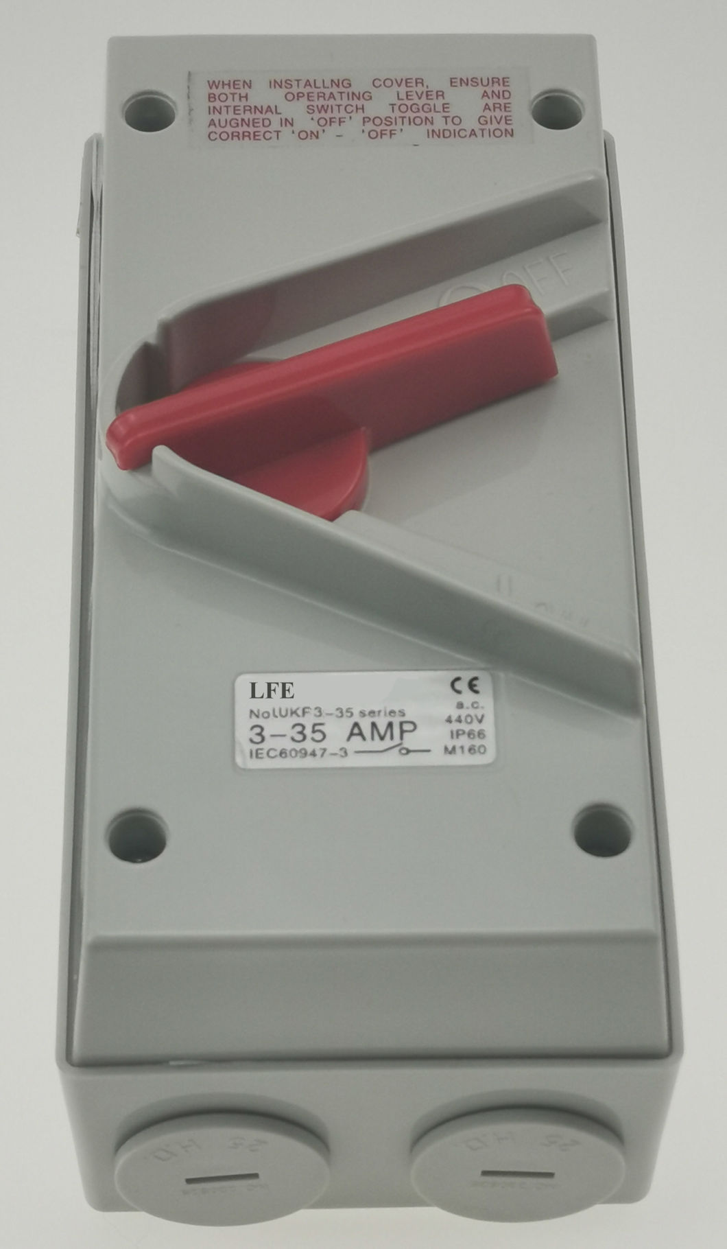 Ukf-335 Isolatinig Switches, ABS or PC Isolator Switches; 3p IP66 Isolator Switches; CE Proved Isolator Switches