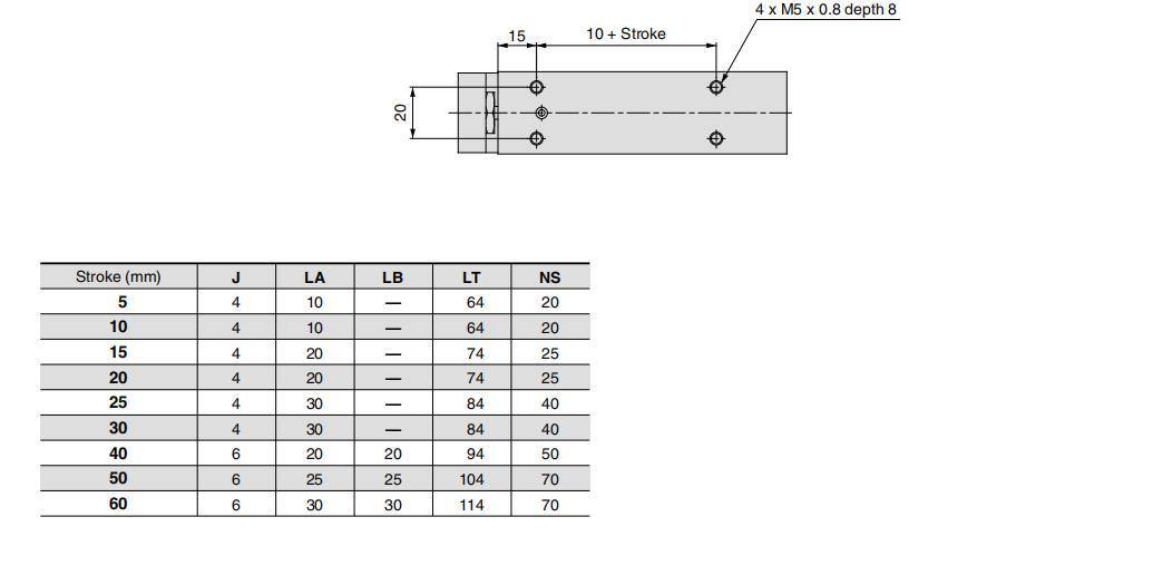Mxq20-10/20/30/40/50/75/100/125 Stroke Air Slide Table, Mxq Series Alluminum Alloy Air Slide Tabe Cylinder, Pneumatic Slide Table Cylinder