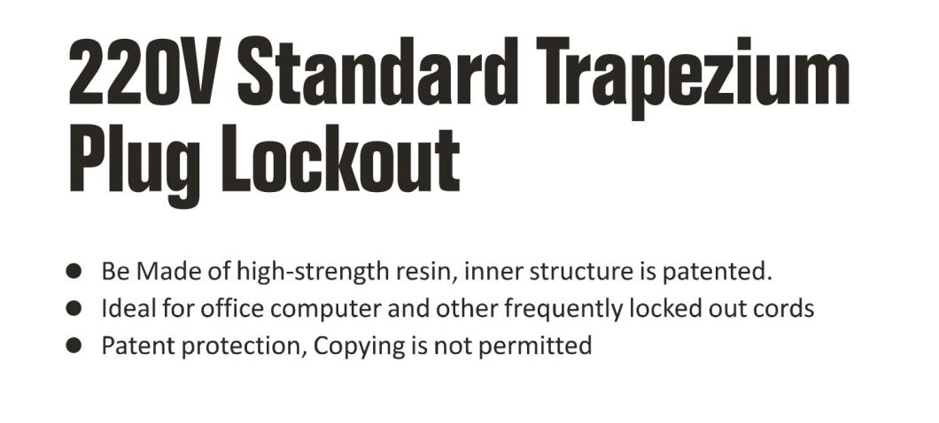 GS-8187 220V Trapezium Plug Lockout, High Quality Safety Plug Lockout