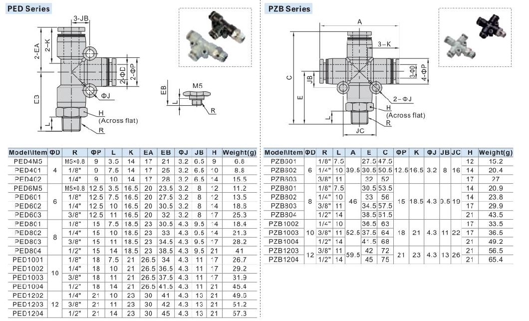 Pcf4-M5/4-01/4-02/4-03 Pneumatic Fittings, Pcf Series One-Touch Fittings, Pcf Air Quick Connector, Pneumatic Accessories