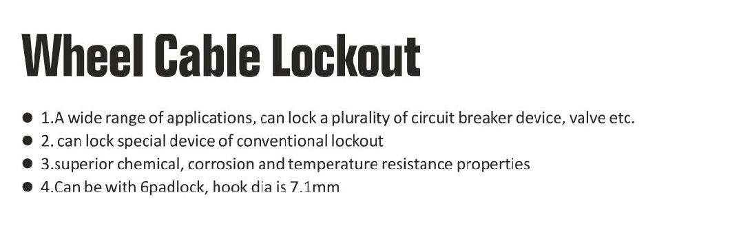 GS-L31 Wheel Cable Lockout, Safety Lockout, Cable Lockout, High Quality Safety Cable Lockout