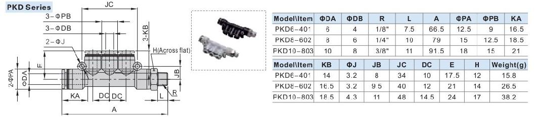 Pcf10-01/10-02/10-03/10-04 Pneumatic Fittings, Pcf Series One-Touch Fittings, Pcf Air Quick Connector, Pneumatic Accessories