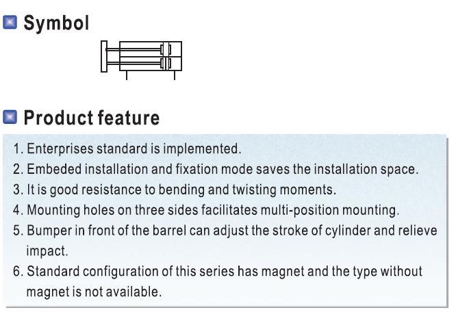 Tn25-10/15/20/25/30/35/40/45/50/55/60/70/80/90/100/125/150/175/200/250/300 Twin Rod Cylinder, Common Mini Air Piston Standard Cylinder