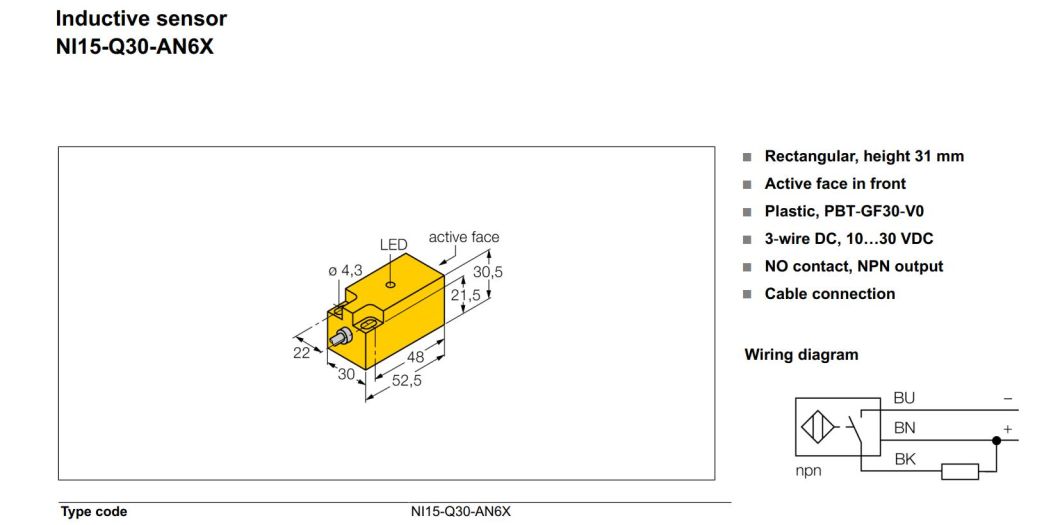Ni15-Q30-An6X Inductive Proximity Sensor Switch, Proximity Sensor, CE Proved Ni15-Q30 Proximity Swtich, Ni15-Q30 Inductive Proximity Sensor Switch