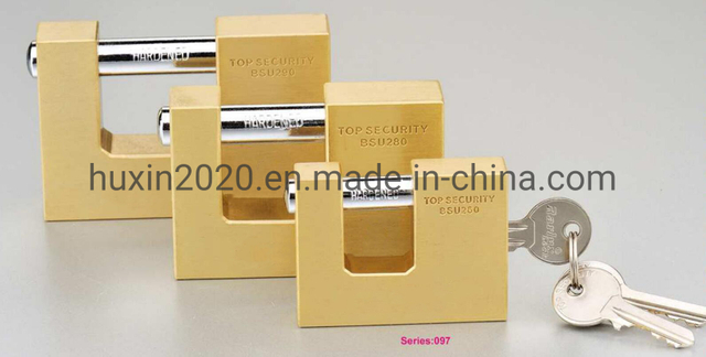 GS0097 Brass Retangular Padlock, High Quality Brass Padlock, Top Security Brass Padlock, ISO9001 Passed Brass Padlock