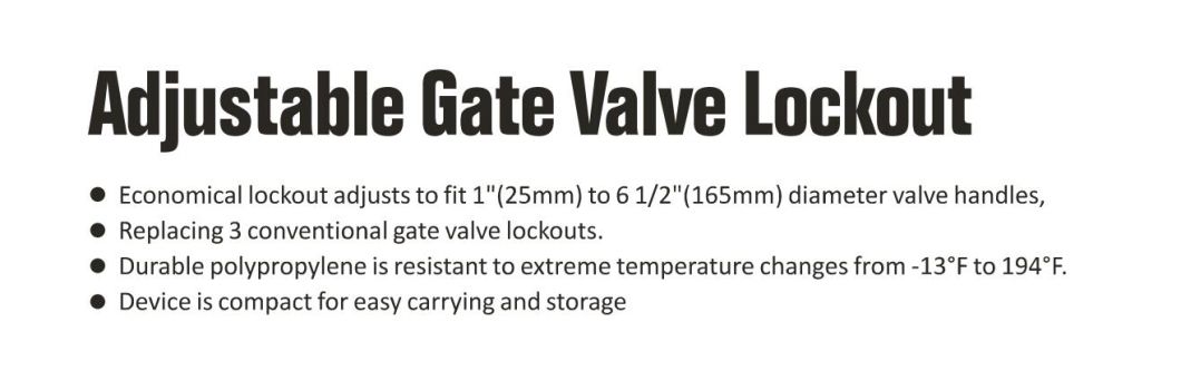 GS-8241 Adjustable Ball Valve Standard Lockout, Safety Lockout, Ball Valve Lockout, High Quality Safety Lockout