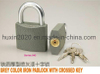 GS0043 Grey Iron Padlock with Crossed Key, High Quality Grey Padlock, ISO9001 Passed Grey Padlock, Padlock