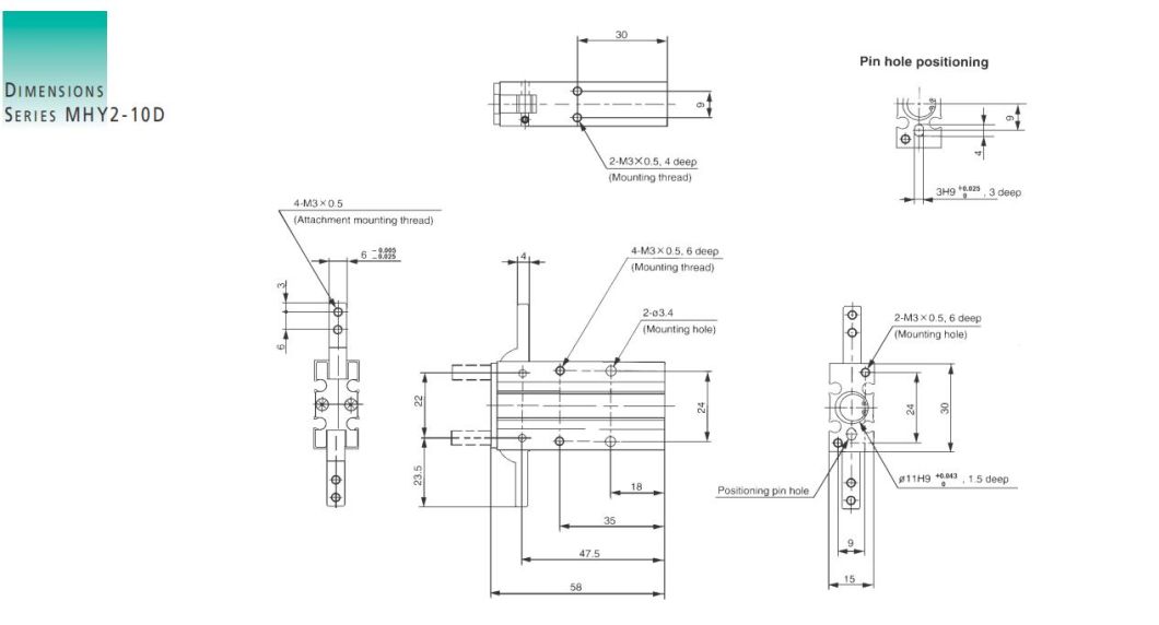 Mhy2-16D Pneumatic Air Gripper, Mhy2 -16D Pneumatic Air Gripper Cylinder, Mhy2-16D Air Chuck