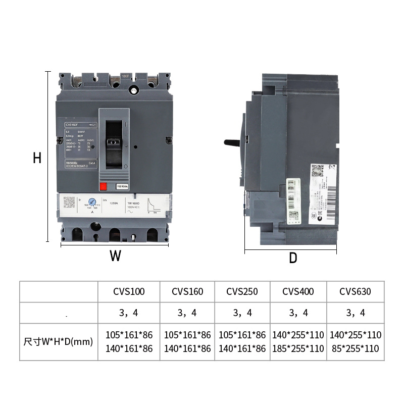 Cvs-250b/F/N/H Moulded Case Circuit Breaker, CE Crtificated Moulded Case Circuit Breaker, ISO9001 Passed Moulded Case Circuit Breaker