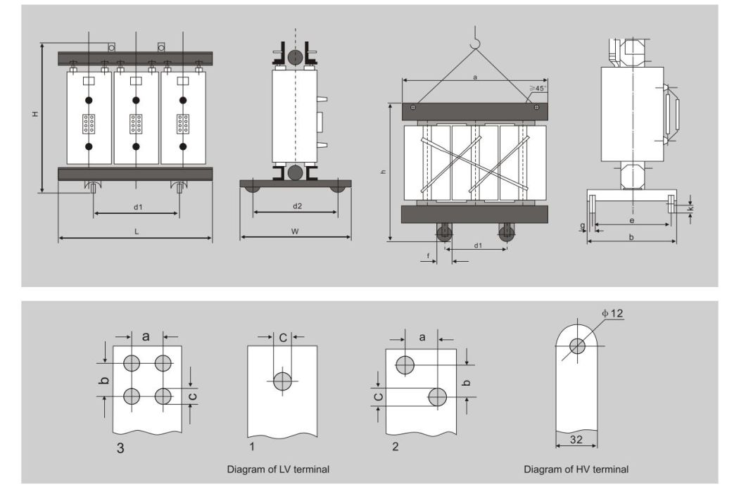 Scb10-10kv Epoxy Resin Cast Dry Transformer; ISO9001 Passed High Voltage Power Transformer
