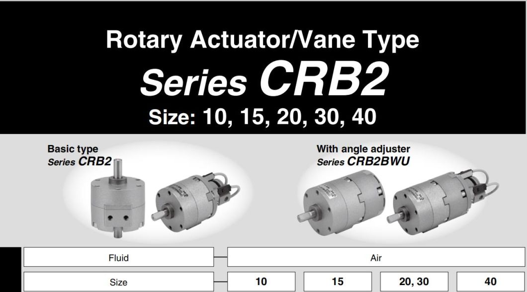 Cdrb2bw40-180s/D Rotary Actuator Cylinder; Cdrb2bw Series Vane Style Rotary Actuator Cylinder
