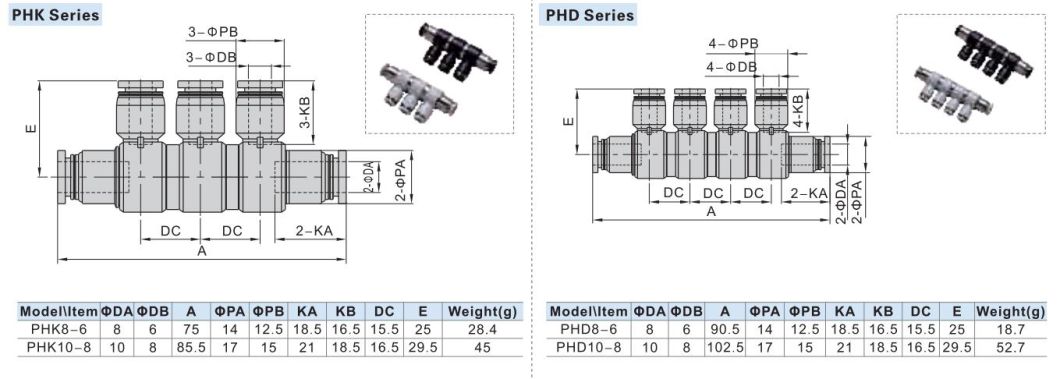 Pg6-4/8-4/8-6/10-4/10-6/10-8/12-8/12-10/14-10/14-12/16-12/16-14 Pneumatic Fittings, Pg Series One-Touch Fittings, Pg Air Quick Connector