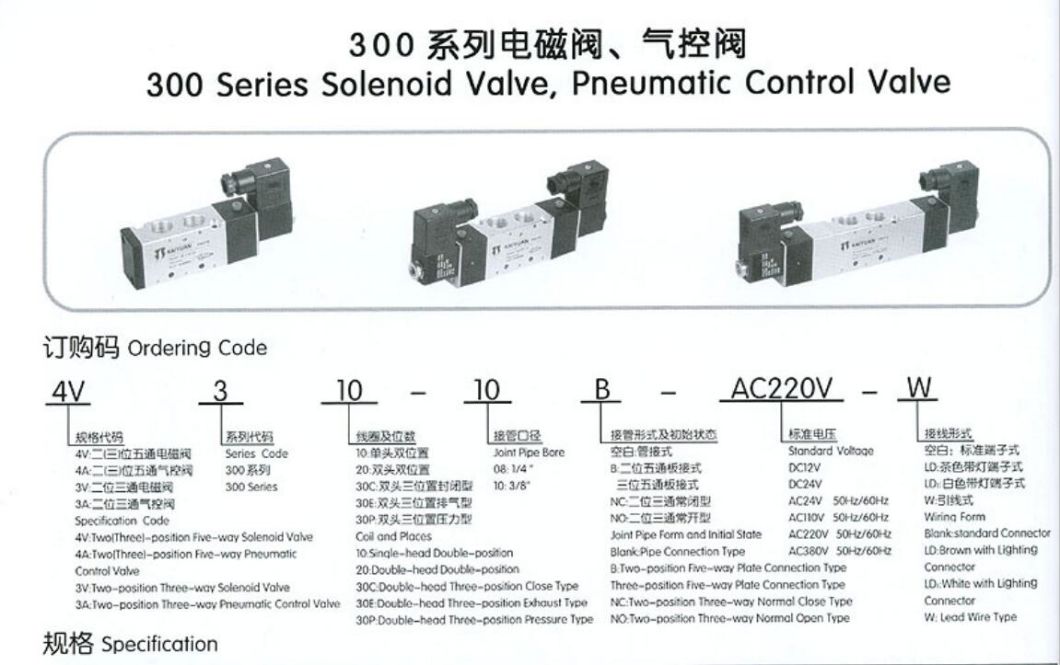 4A330p-08/10 Pneumatic Air Control Vave, 3 Way 2 Position Directional Solenoid Valve Pneumatic Compressed Compressor Air Control Valve, Pneumatic Control Valve
