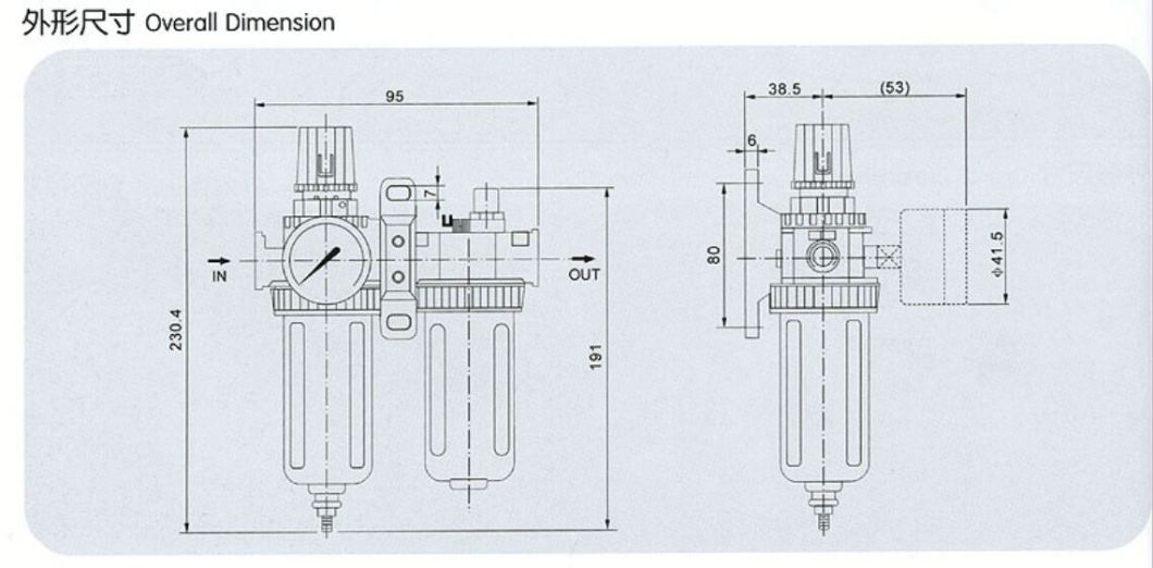 Sfc400 Air Filter Combination Filter; Air Source Treament Unit; Pneumatic Air Cource Treatment Unit, Air Filter Regulator Lubricator Combination
