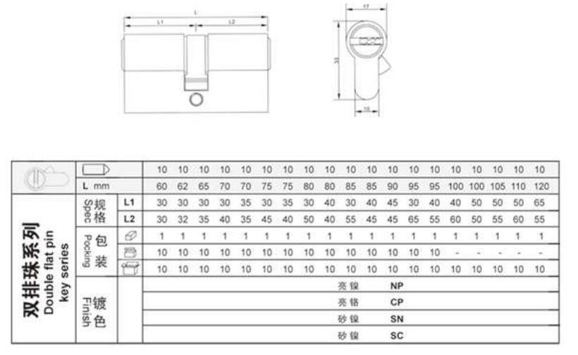 GS0800 Door Cylinder, High Quality Door Cylinder, European Stsandard Cylinder, Brass Door Cylinder, Lock Cylinder