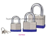 GS0015 Laminated Water Proof Stainless Steel Padlock, High Quality Stainless Stainless Steel Padlock, ISO9001 Passed Stainless Steel Padlock with Computer Key