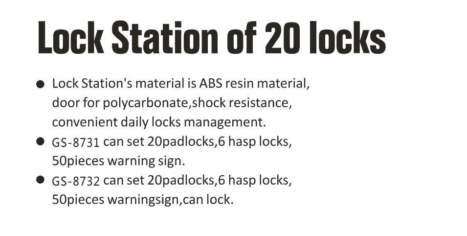 GS-8731 Lock Portable Safety Lockout Station, Lockout Box, Industrial Safety Equipment Electrical Metal Safety Lockout Tagout Box, Lockout Station