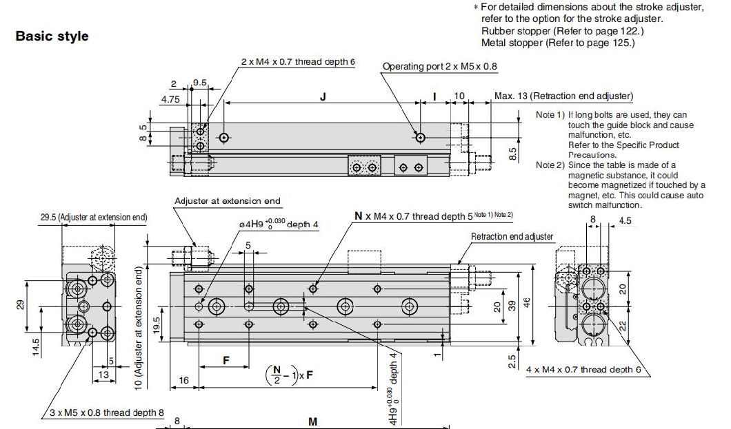 Mxq12-10/20/30/40/50/75/100 Stroke Air Slide Table, Mxq Series Alluminum Alloy Air Slide Tabe Cylinder, Pneumatic Slide Table Cylinder