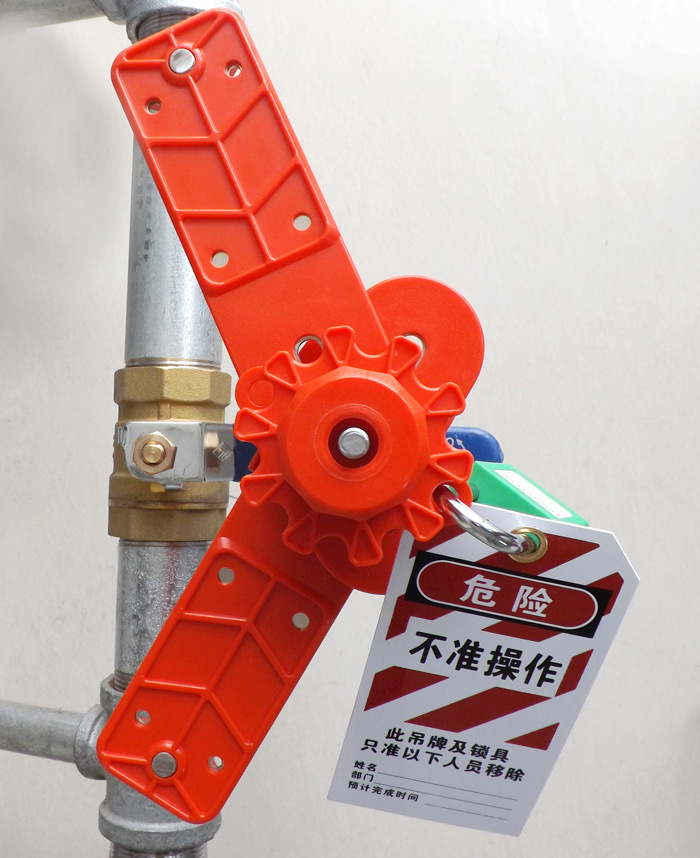 GS-8213 Double Arms Universal Ball Valve Standard Lockout, Safety Lockout, Ball Valve Lockout, High Quality Safety Lockout