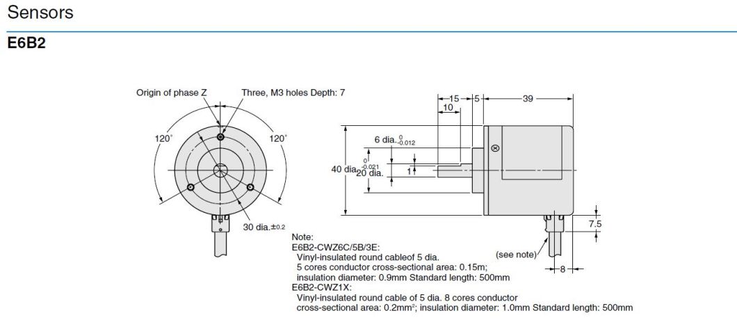 E6b2-Cwz6c 2500p Incremental Rotary Encoder, New Geration Rotary Encoder, 40mm Dia Incremntal Rotary Encoder