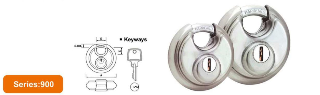 GS0900 Discus Type Stainless Steel Padlock, High Quality Stainless Stainless Steel Padlock, ISO9001 Passed Stainless Steel Padlock with Computer Key