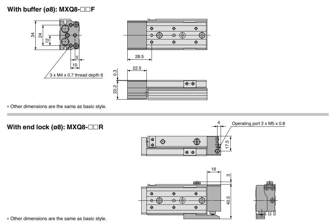 Mxq8-10/20/30/40/50/75 Stroke Air Slide Table, Mxq Series Alluminum Alloy Air Slide Tabe Cylinder, Pneumatic Slide Table Cylinder