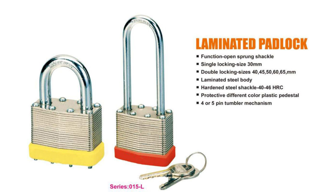 GS0015 Laminated Water Proof Stainless Steel Padlock, High Quality Stainless Stainless Steel Padlock, ISO9001 Passed Stainless Steel Padlock with Computer Key