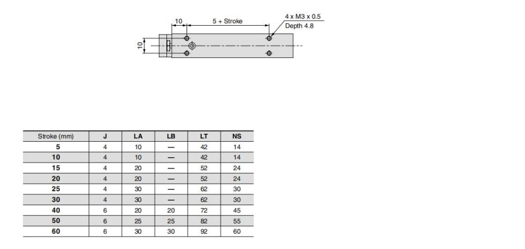Mxh6-5/10/20/30/40/50/60 Stroke Air Slide Table, Mxs Series Alluminum Alloy Air Slide Tabe Cylinder, Pneumatic Slide Table Cylinder