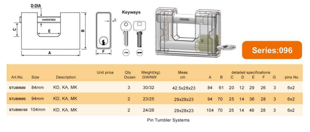 GS0096 Armoured Covered Stainless Steel Padlock, High Quality Stainless Steel Padlock, ISO9001 Passed Stainless Steel Padlock, Chrome Plated Iron Padlock