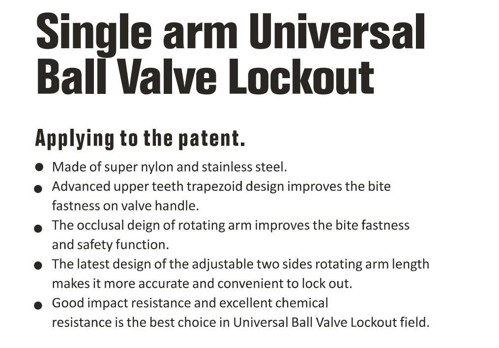 GS-8212 Single Arm Universal Ball Valve Standard Lockout, Safety Lockout, Ball Valve Lockout, High Quality Safety Lockout