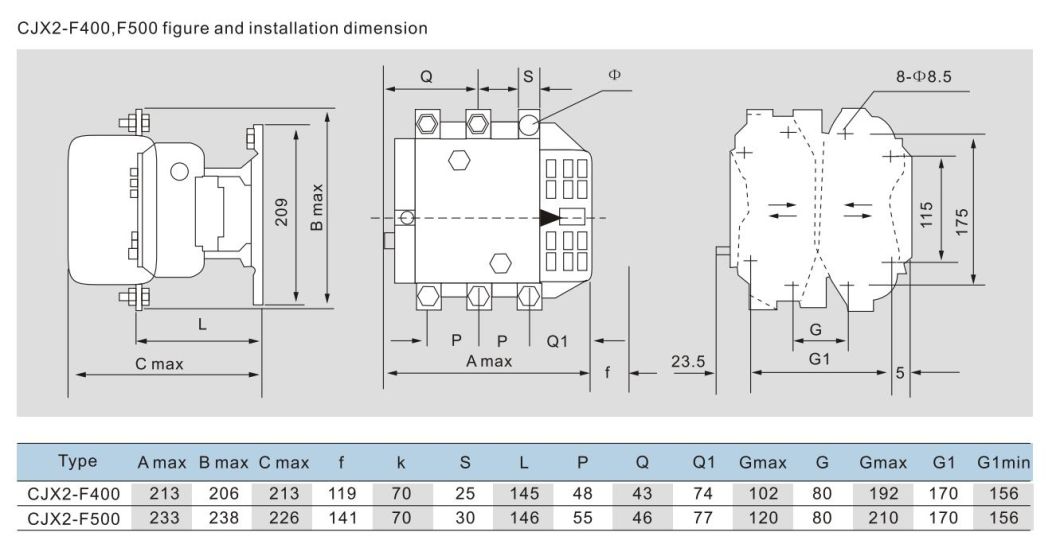 LC1-F800 AC Contactor, ISO9001 Passed High Quality AC Contactor, CE Proved AC Contactor 