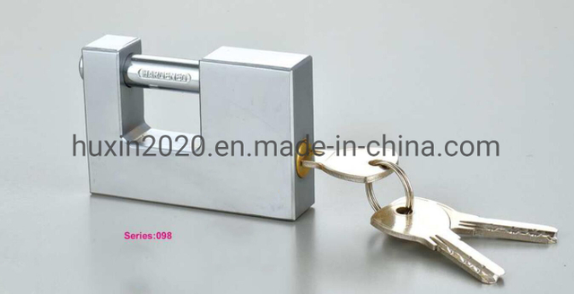 GS0098 Retangular Chrome Painted Iron Padlock, High Quality Iron Padlock, ISO9001 Passed Iron Padlock, Iron Padlock