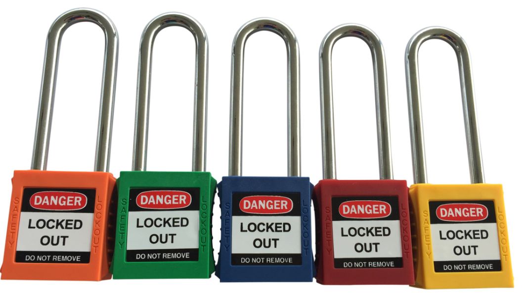 GS-8551 Long Shackle Safety Padlock, 76mm Metal Schackl Safety Padlock, High Quality Safety Padlock