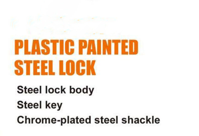 GS0055 Plastic Painted Stainless Steel Padlock, High Quality Stainless Stainless Steel Padlock, ISO9001 Passed Stainless Steel Padlock