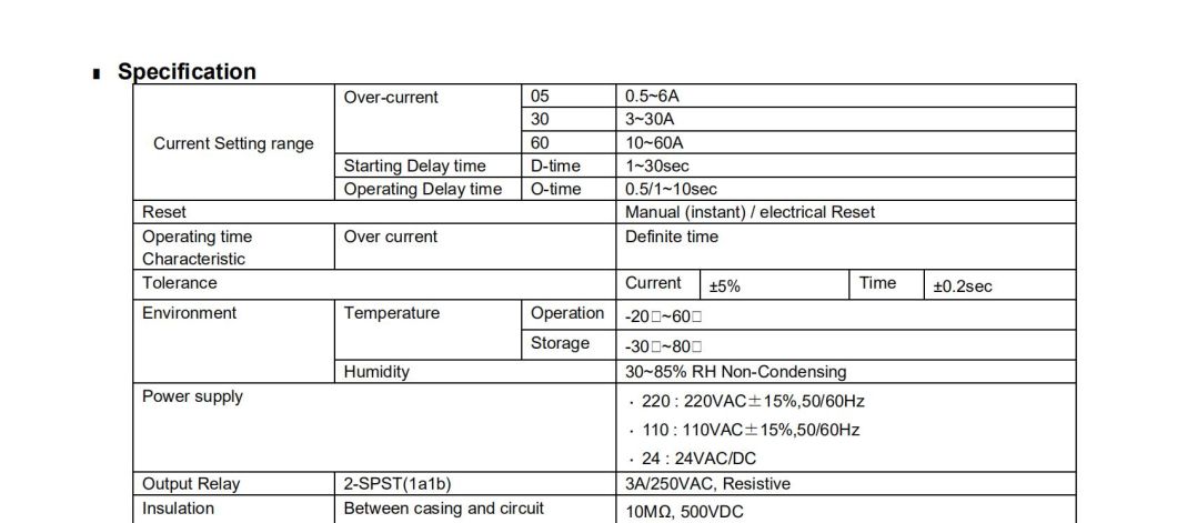 Eocr-SSD 05n Electronic Over Current Relay, CE Proved Over Current Relay, ISO9001 Proved High Quality Current Relay