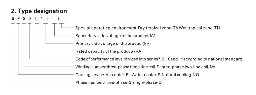 S9 35kv Oil Immersed Non-Excitation Tap-Changing Power Transformer; ISO9001 Passed High Voltage Power Transformer