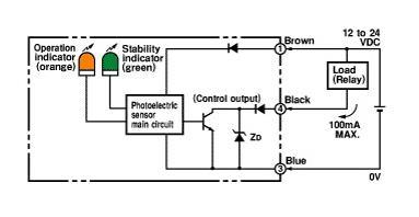 E3z-R81 2m Compact Photoelectric Sensor Switch, Image Diffuse-Reflective E31-R81 Sensor Switch