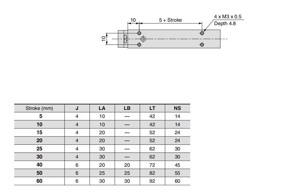 Mxh6-5/10/20/30/40/50/60 Stroke Air Slide Table, Mxs Series Alluminum Alloy Air Slide Tabe Cylinder, Pneumatic Slide Table Cylinder
