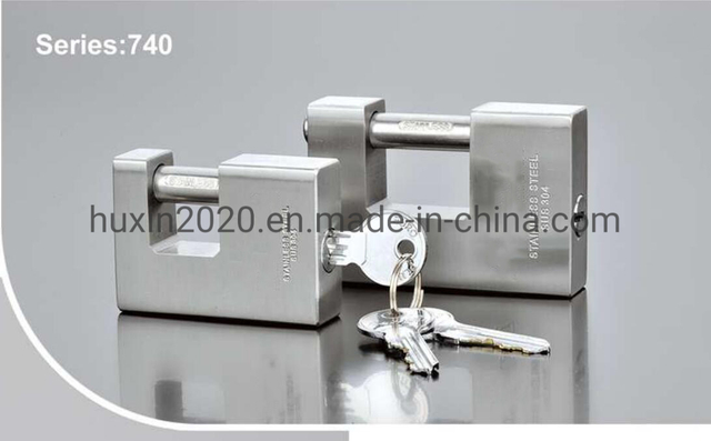 GS0740 Rectangular Stainless Steel Padlock, High Quality Stainless Stainless Steel Padlock, ISO9001 Passed Stainless Steel Padlock with Computer Key