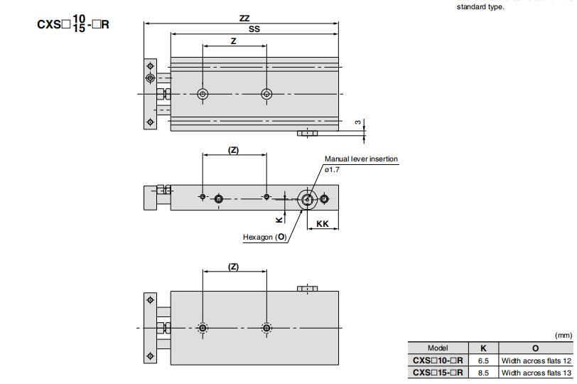 Cxsm6-10/20/30/40/50 Stroke Dual Rod Cylinder, Compact, Slide Bearing, Cxsjm Compact Cylinder, Pneumatic Compact Cylinder