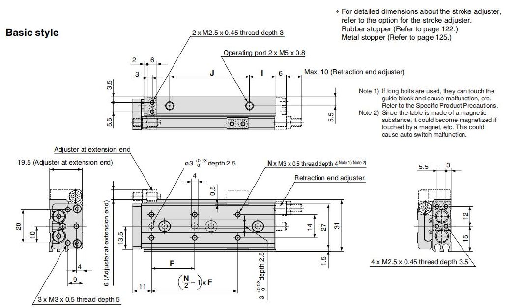 Mxq6-10/20/30/40/50 Stroke Air Slide Table, Mxq Series Alluminum Alloy Air Slide Tabe Cylinder, Pneumatic Slide Table Cylinder