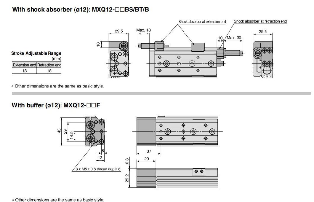 Mxq12-10/20/30/40/50/75/100 Stroke Air Slide Table, Mxq Series Alluminum Alloy Air Slide Tabe Cylinder, Pneumatic Slide Table Cylinder