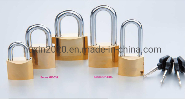 GS0034 Gold Plated Disc Iron Padlock, High Quality Iron Padlock, ISO9001 Passed Iron Padlock, Disc Iron Padlock