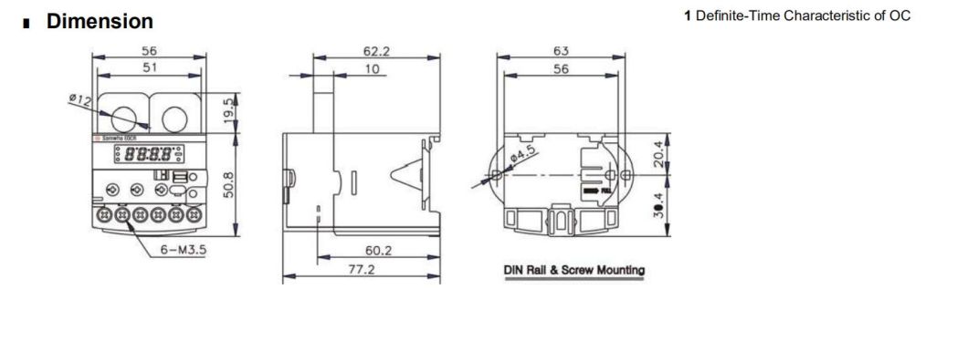 Eocr-SSD 60n Electronic Over Current Relay, CE Proved Over Current Relay, ISO9001 Proved High Quality Current Relay