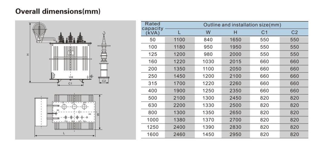 S9 35kv Oil Immersed Non-Excitation Tap-Changing Power Transformer; ISO9001 Passed High Voltage Power Transformer