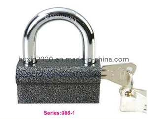 GS0068 P Type Plastic Painted Iron Padlock, High Quality Iron Padlock, ISO9001 Passed Iron Padlock, Plastic Plated Padlock