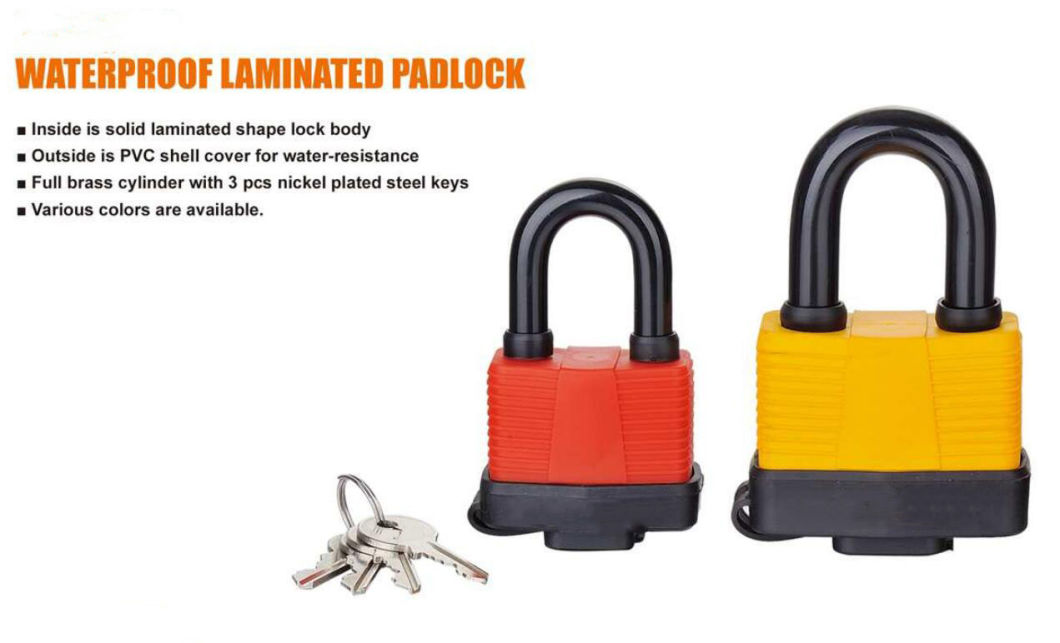 GS0115 Laminated Water Proof Stainless Steel Padlock, High Quality Stainless Stainless Steel Padlock, ISO9001 Passed Stainless Steel Padlock with Computer Key