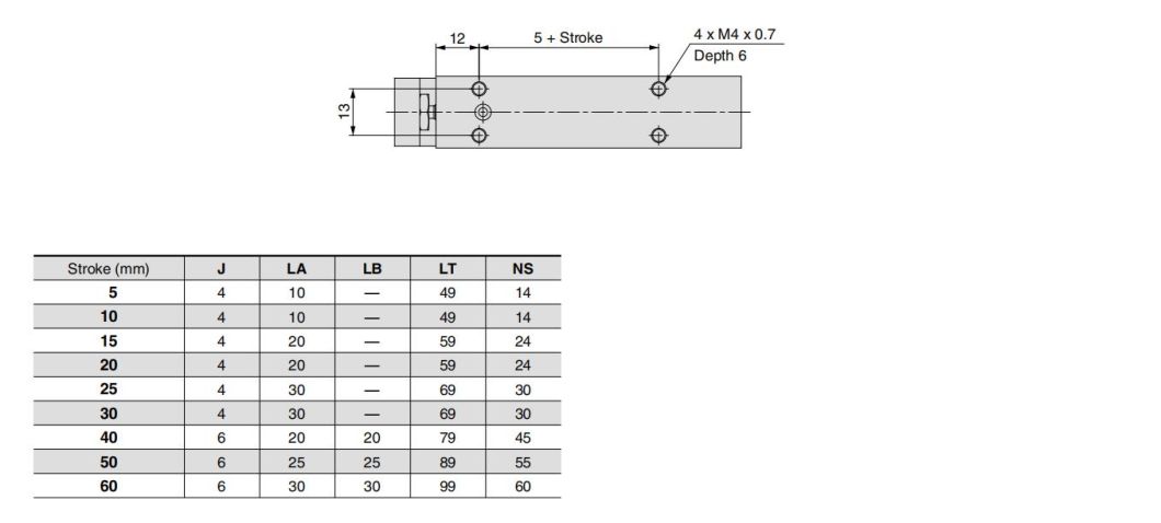 Mxh10-5/10/20/30/40/50/60 Stroke Air Slide Table, Mxs Series Alluminum Alloy Air Slide Tabe Cylinder, Pneumatic Slide Table Cylinder