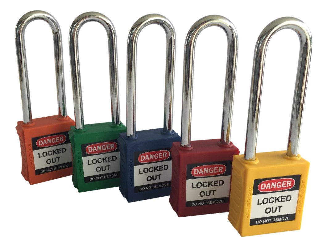 GS-8551 Long Shackle Safety Padlock, 76mm Metal Schackl Safety Padlock, High Quality Safety Padlock